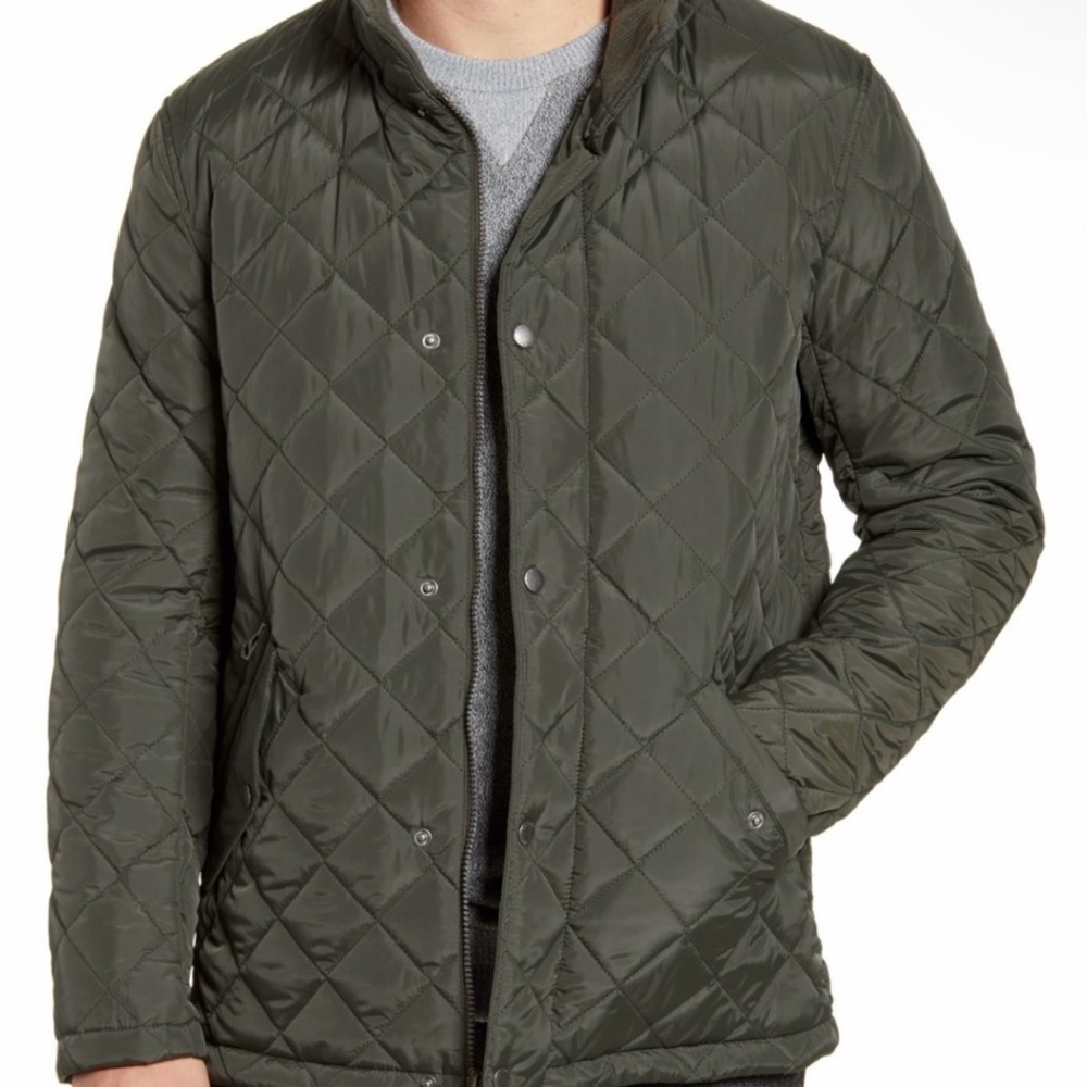 Cole Haan Mens Medium Quilted Insulated Jacket Olive Green New With Tags